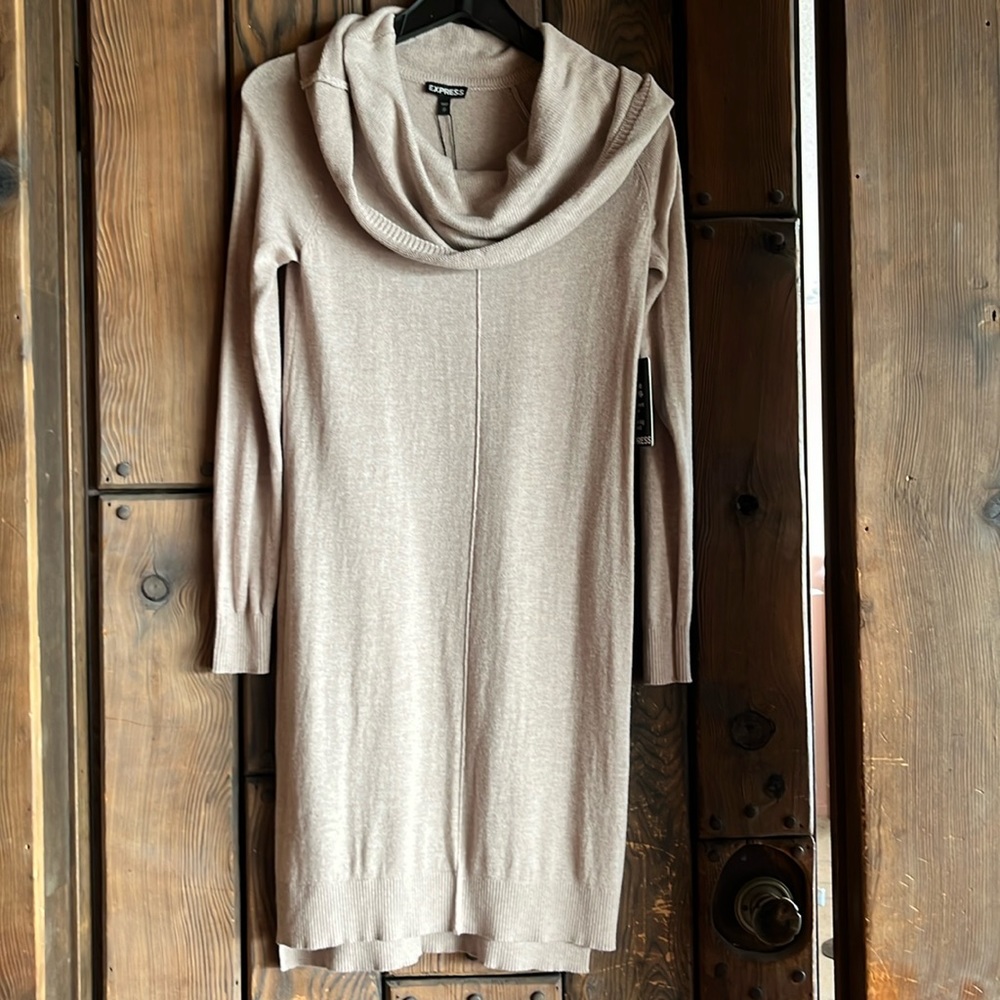 Cowl Neck Sweater Dress